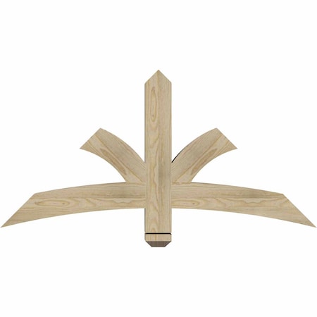 Ekena Millwork Davenport Rough Sawn Timber Gable Bracket, Douglas Fir, 48"W x 24"H x 4"D x 4"F, 12/12 Pitch GBW048X24X0404DAV00RDF